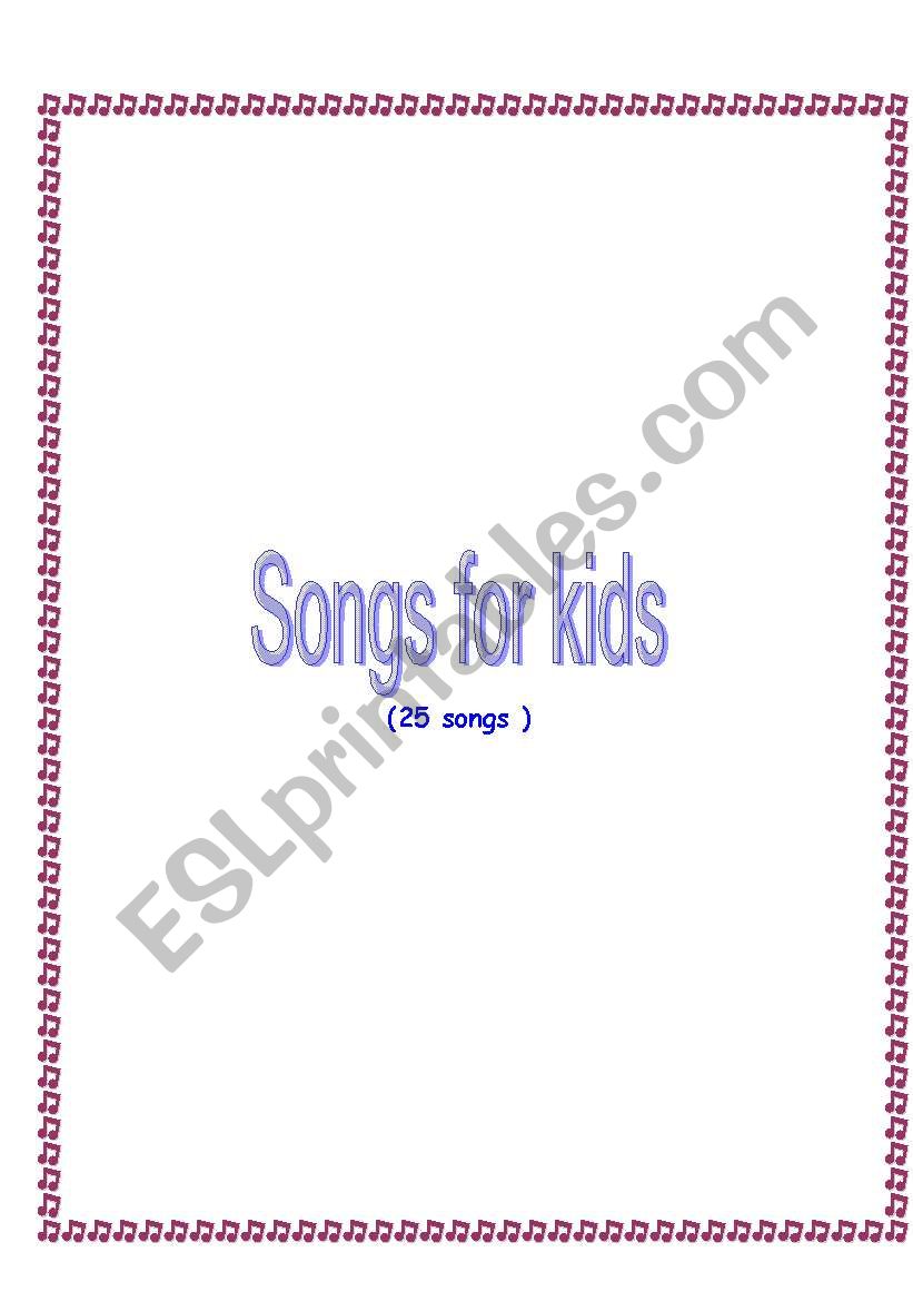 Sing a song worksheet