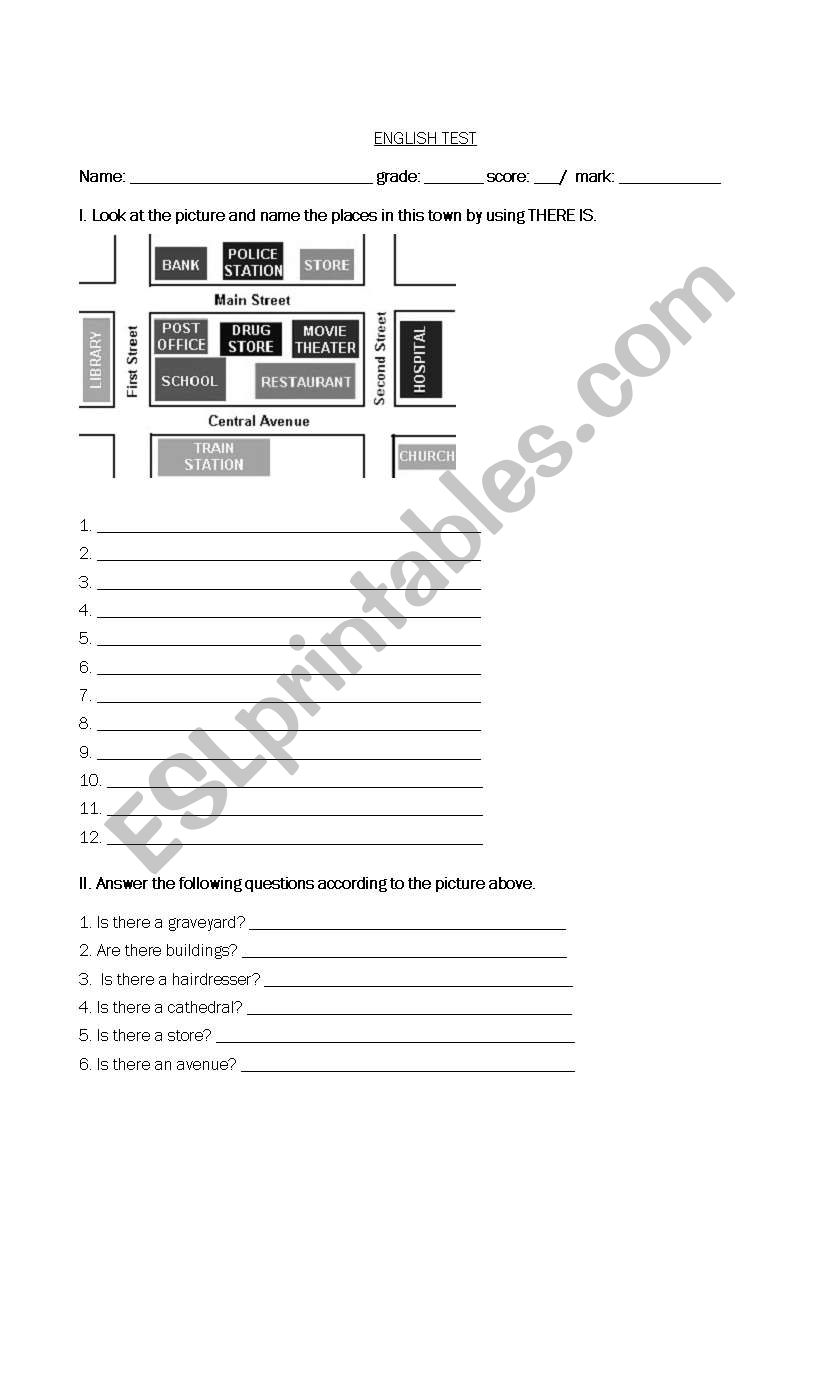 there is / there are worksheet