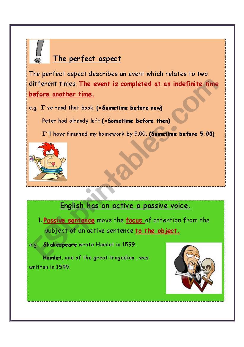 English tense usage- grammar guide and exercise..part 2