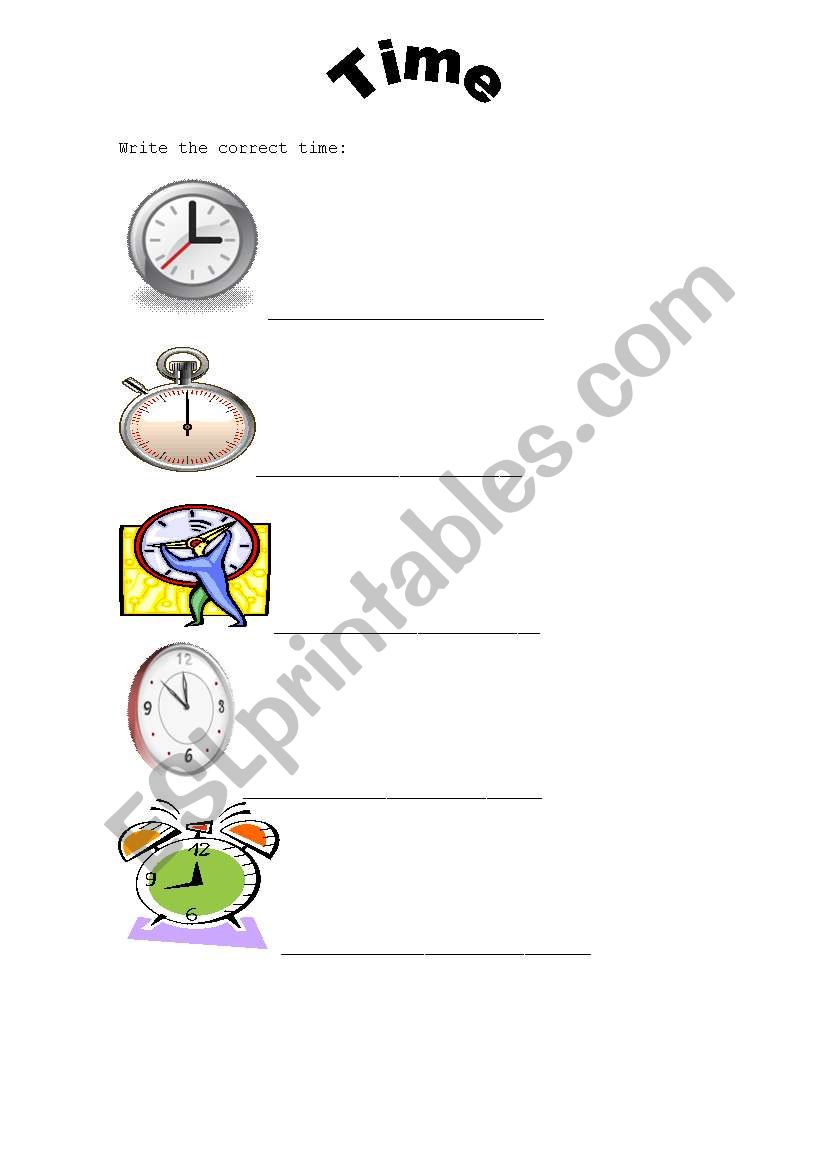 Time worksheet