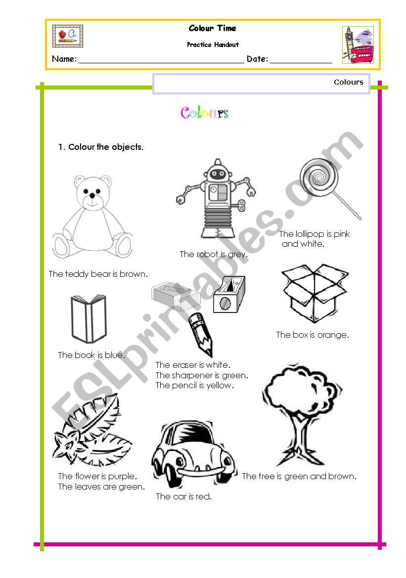 Colours Fun ! - Practice Handout