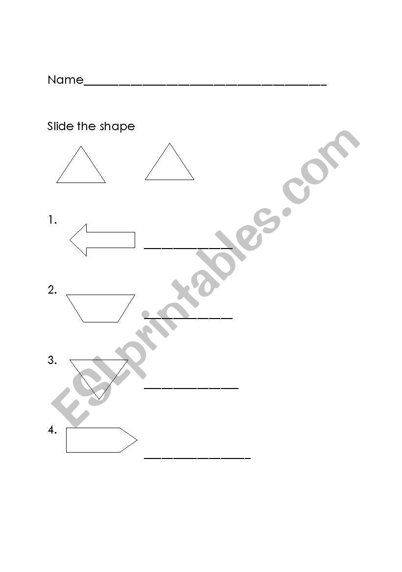 flip, slide worksheet