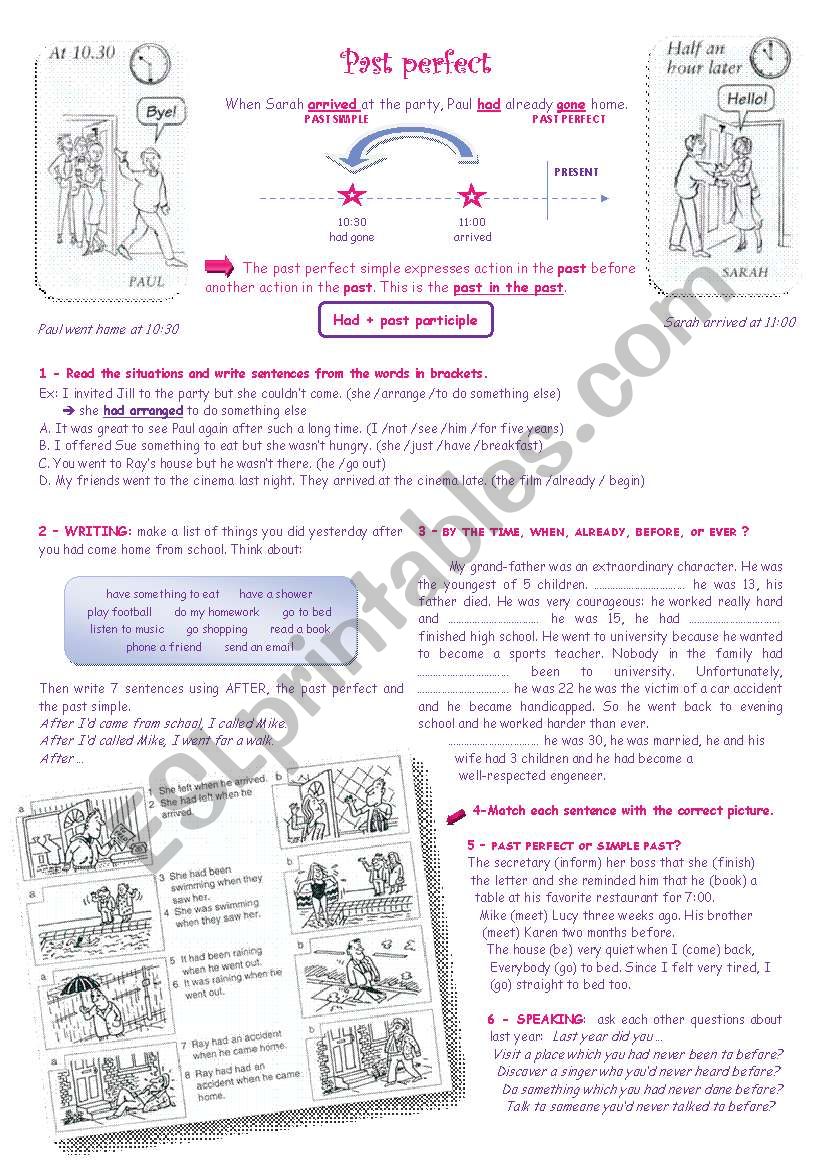 PAST PERFECT worksheet