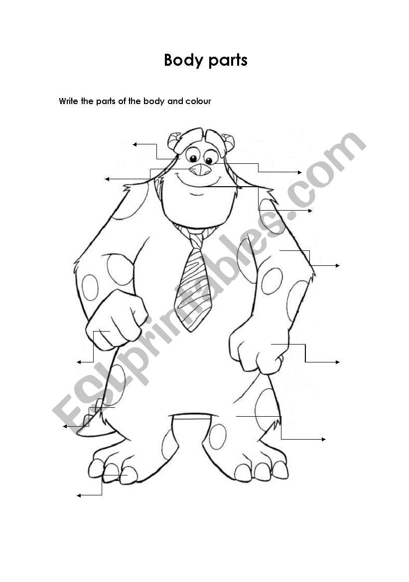 Body Parts worksheet