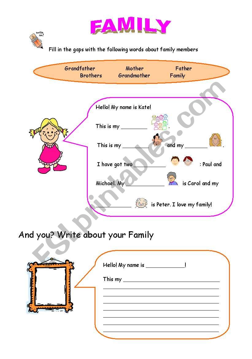 Family worksheet