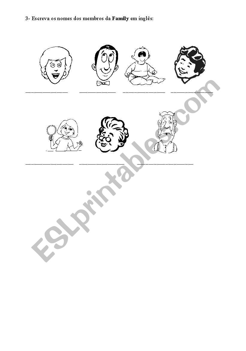 Family worksheet