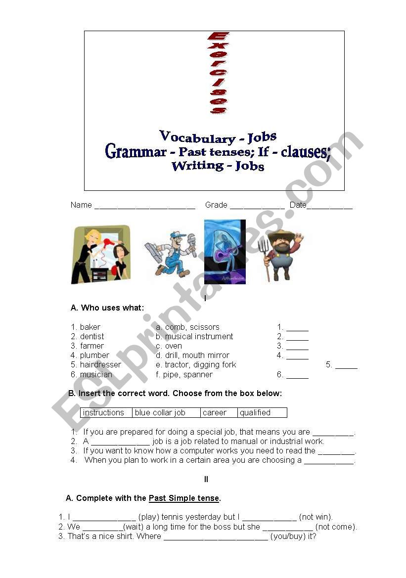 Exercises worksheet