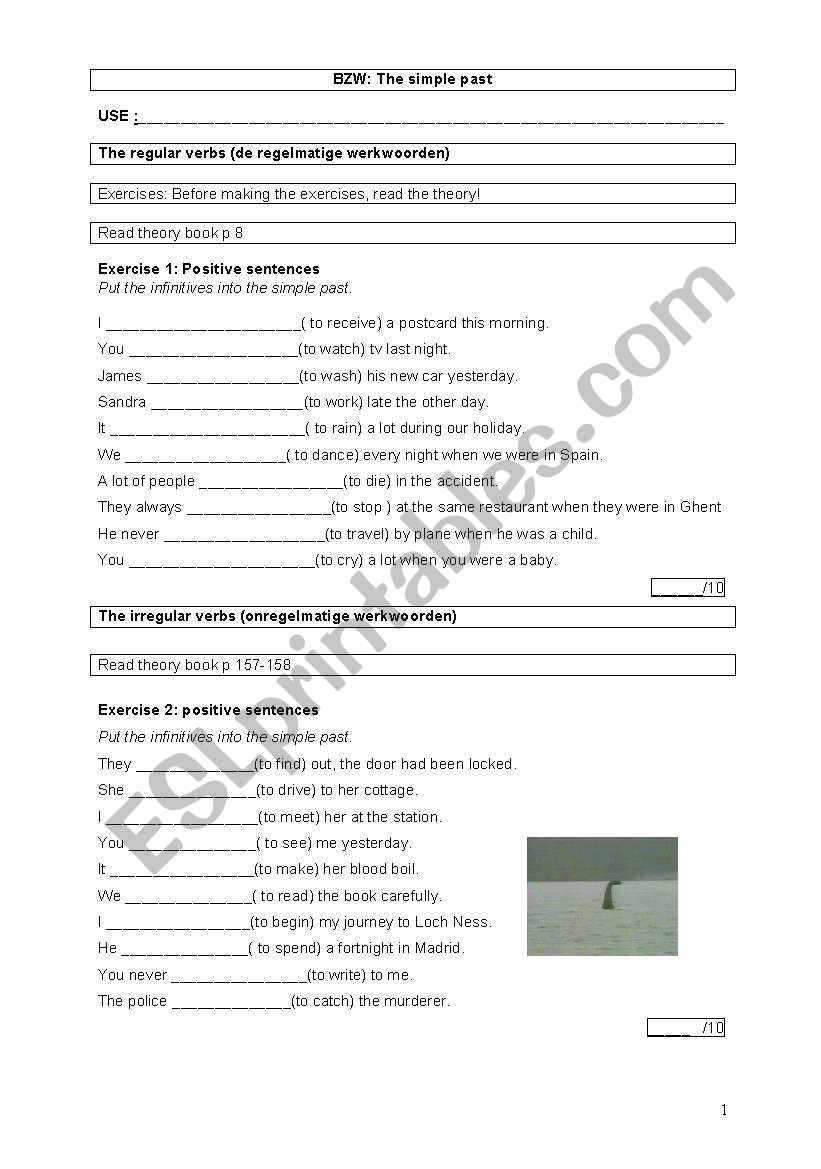 simple past worksheet