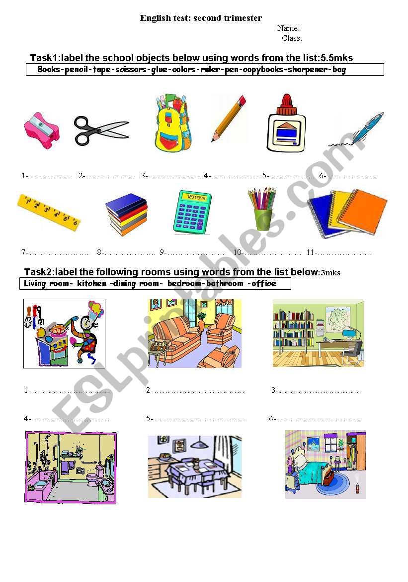 english test english learners mid term 1st part