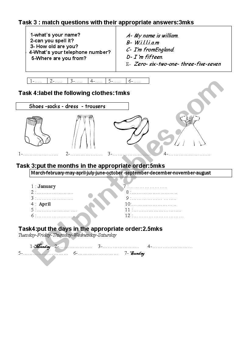 english test english learners mid term 2nd part