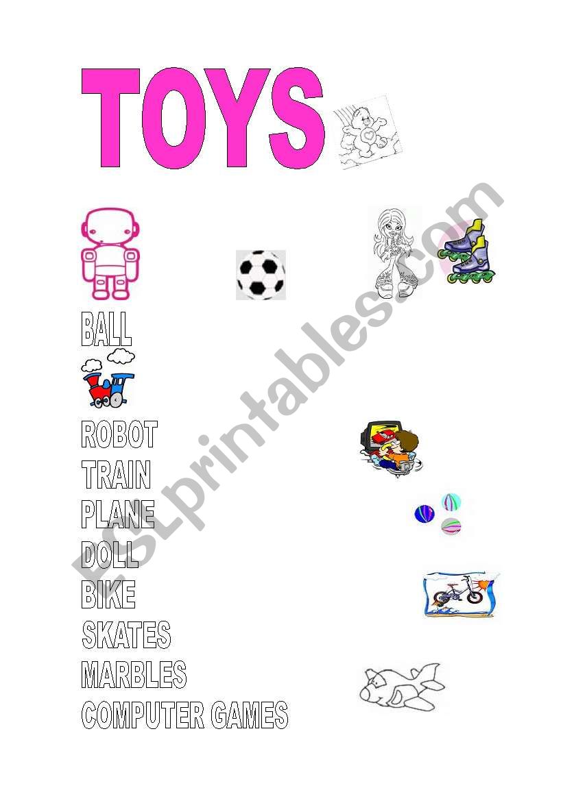 vocabulary of toys worksheet