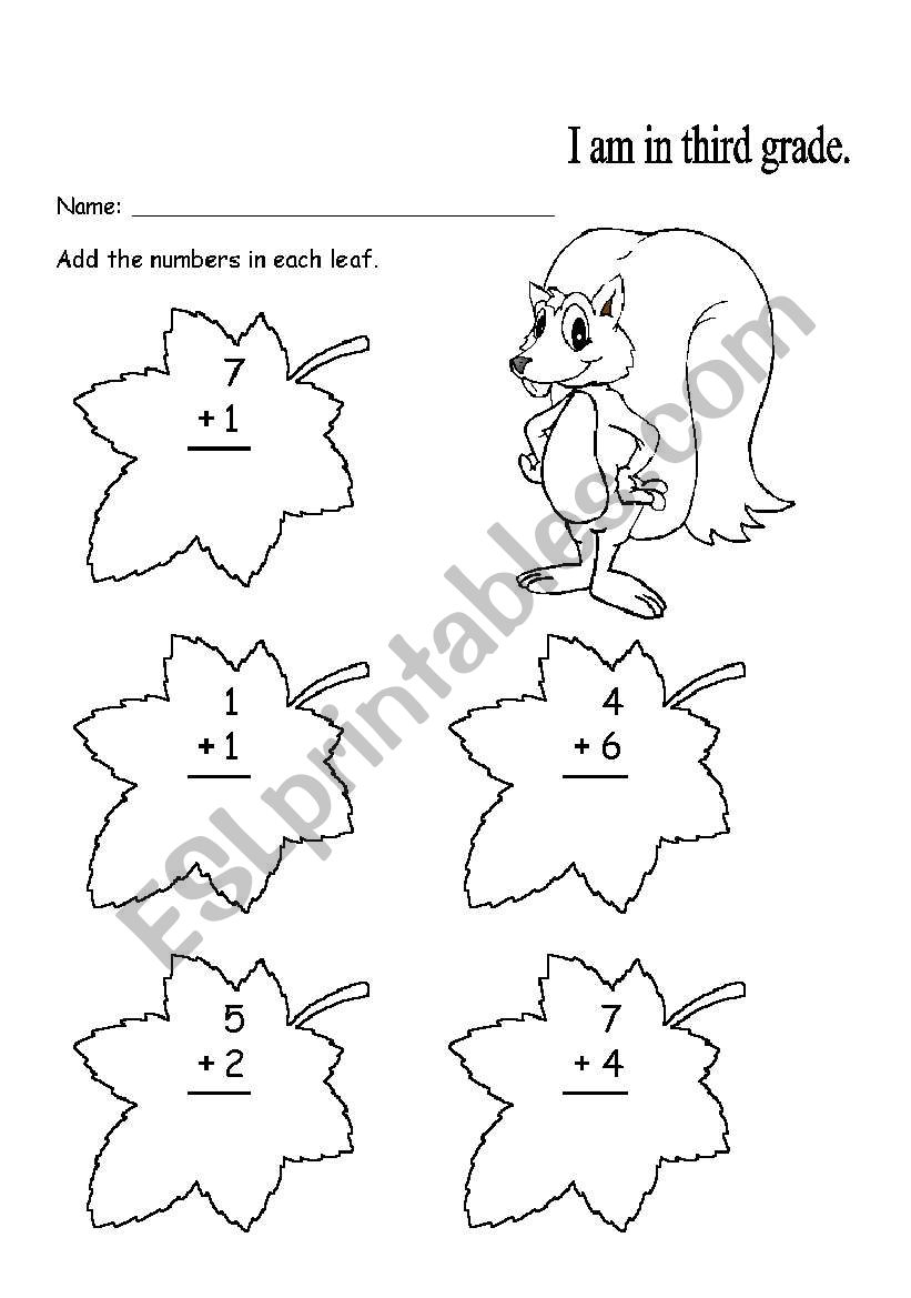 add numbers worksheet