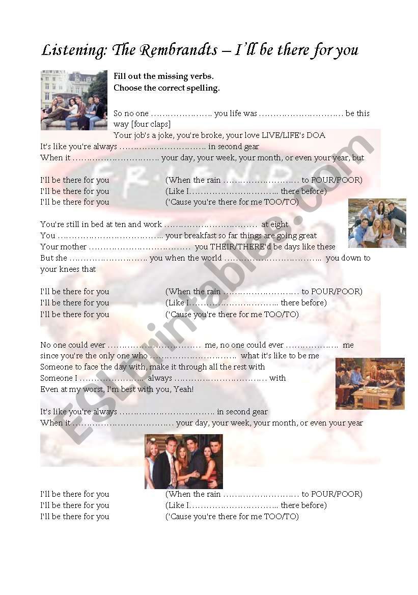 IÂ´ll be there for you (Friends theme song)