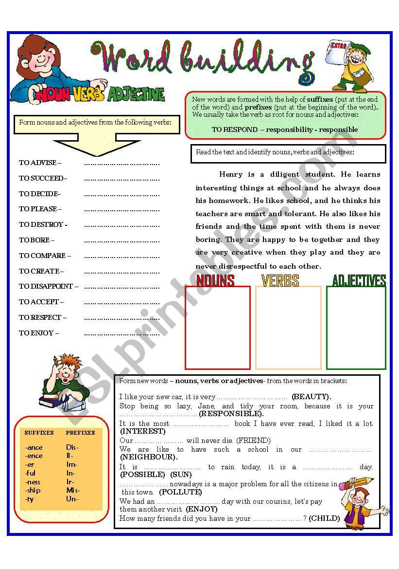 WORD BUILDING worksheet