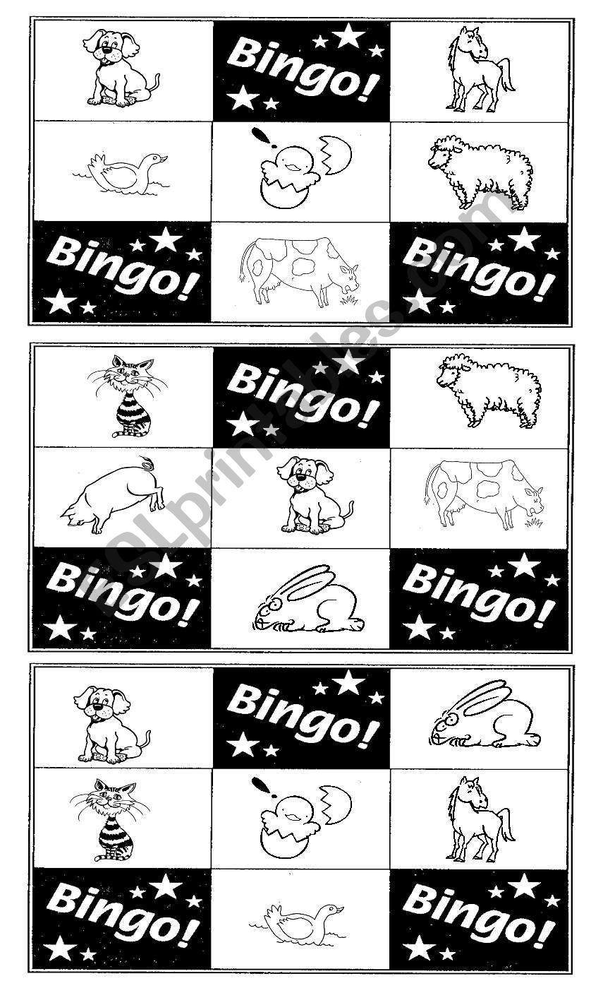 Animal Bingo! worksheet