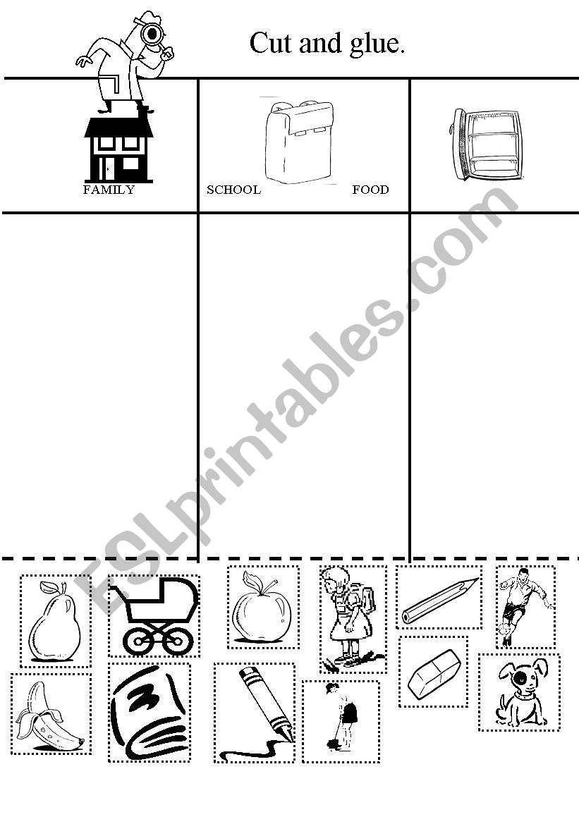 Cut and Glue. worksheet