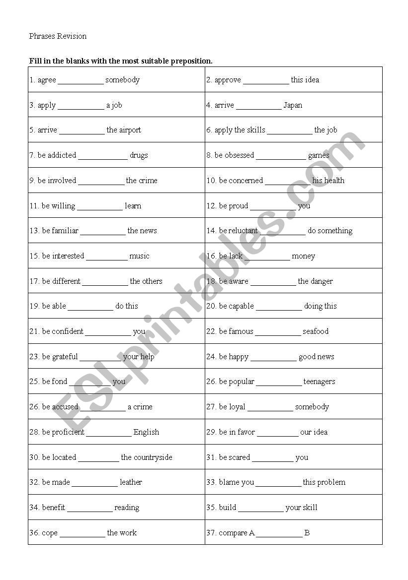Useful Phrases worksheet