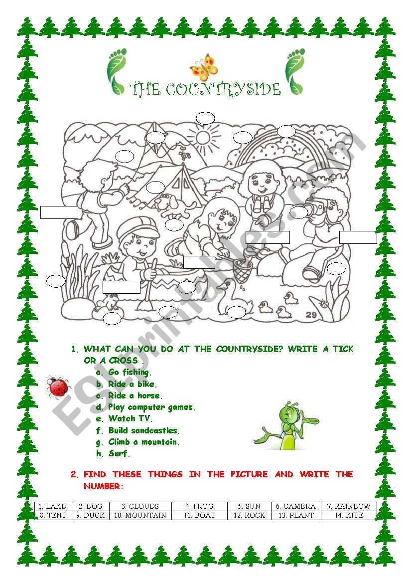THE COUNTRYSIDE worksheet
