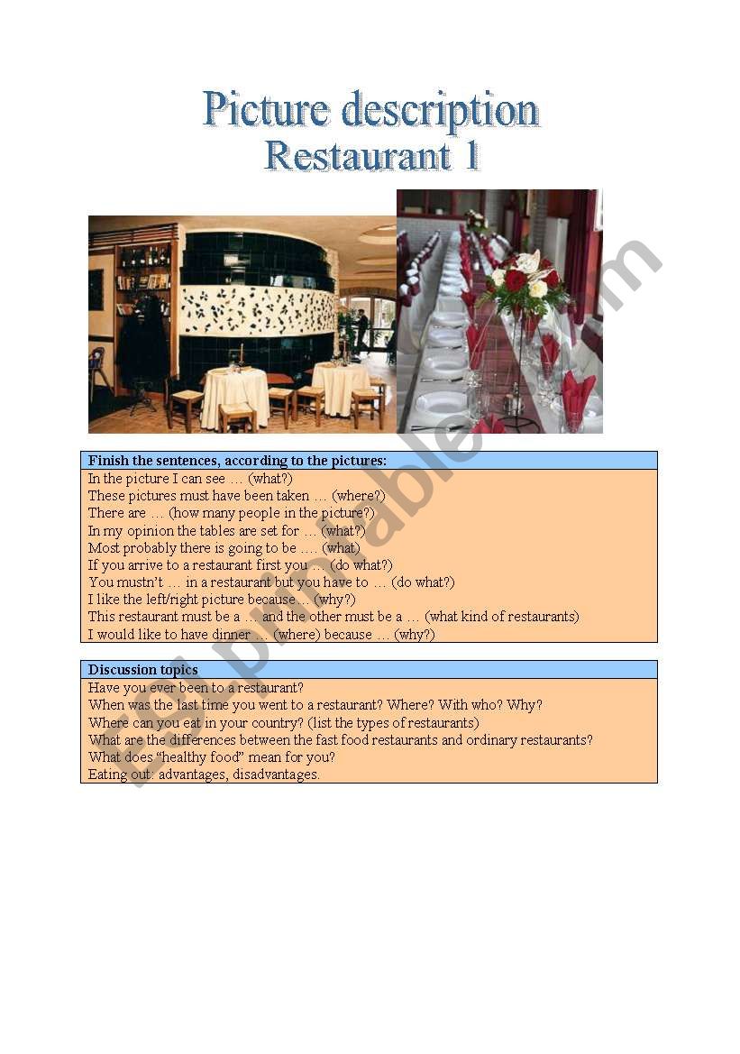 Picture description - Restaurant 1