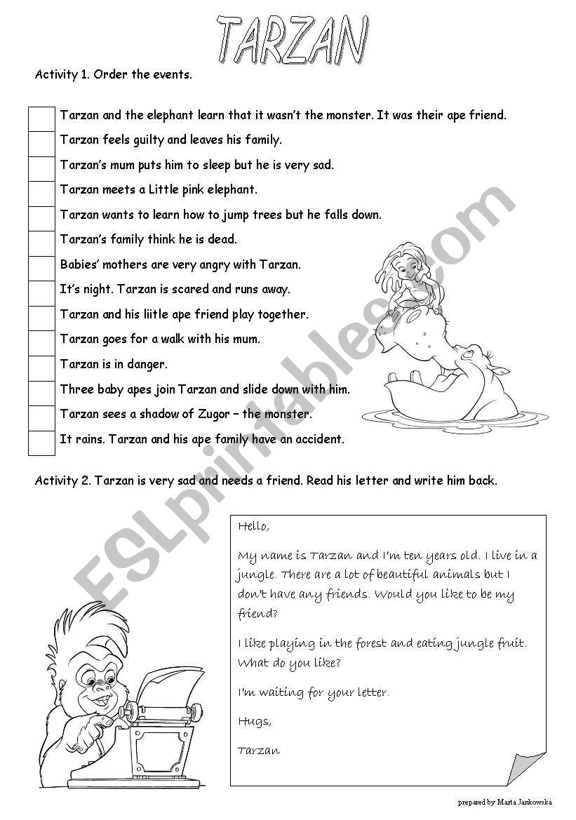 Tarzan 2 - comprehension activities