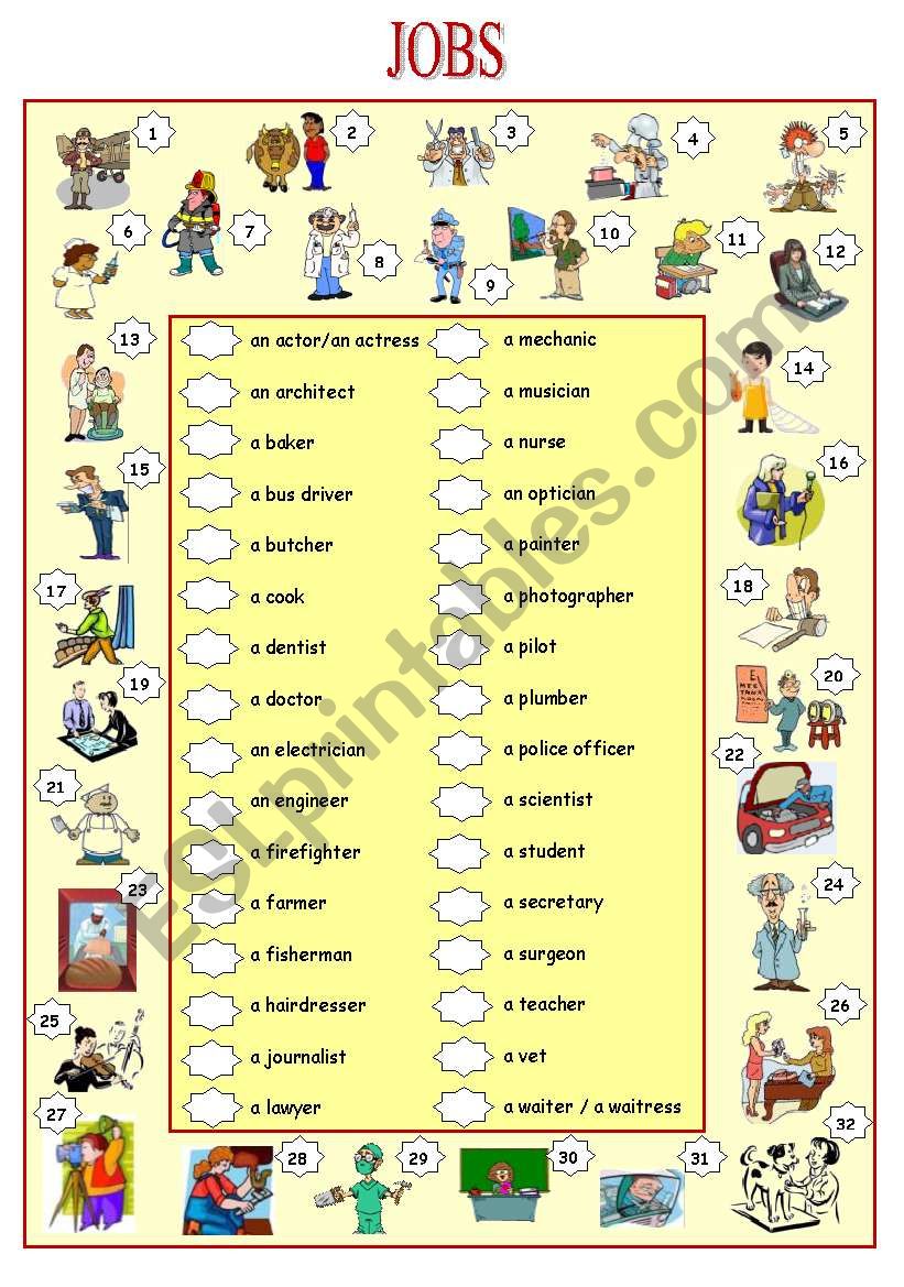 jobs worksheet