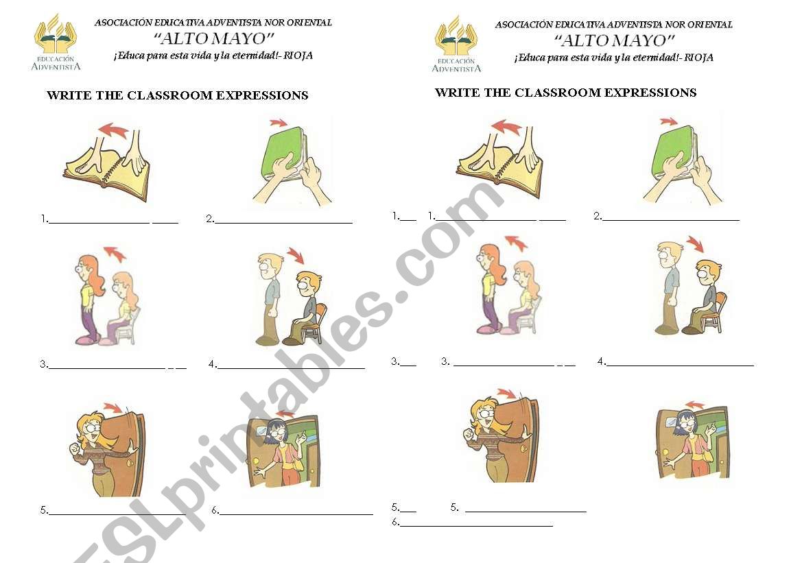 commands worksheet