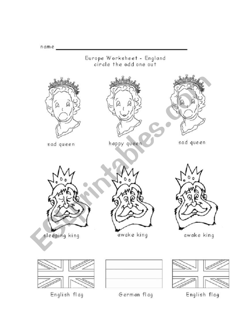 Differences worksheet