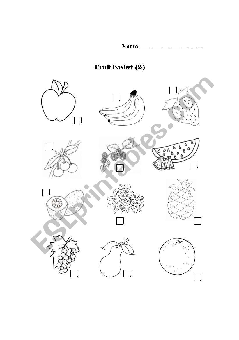Fruit Basket worksheet