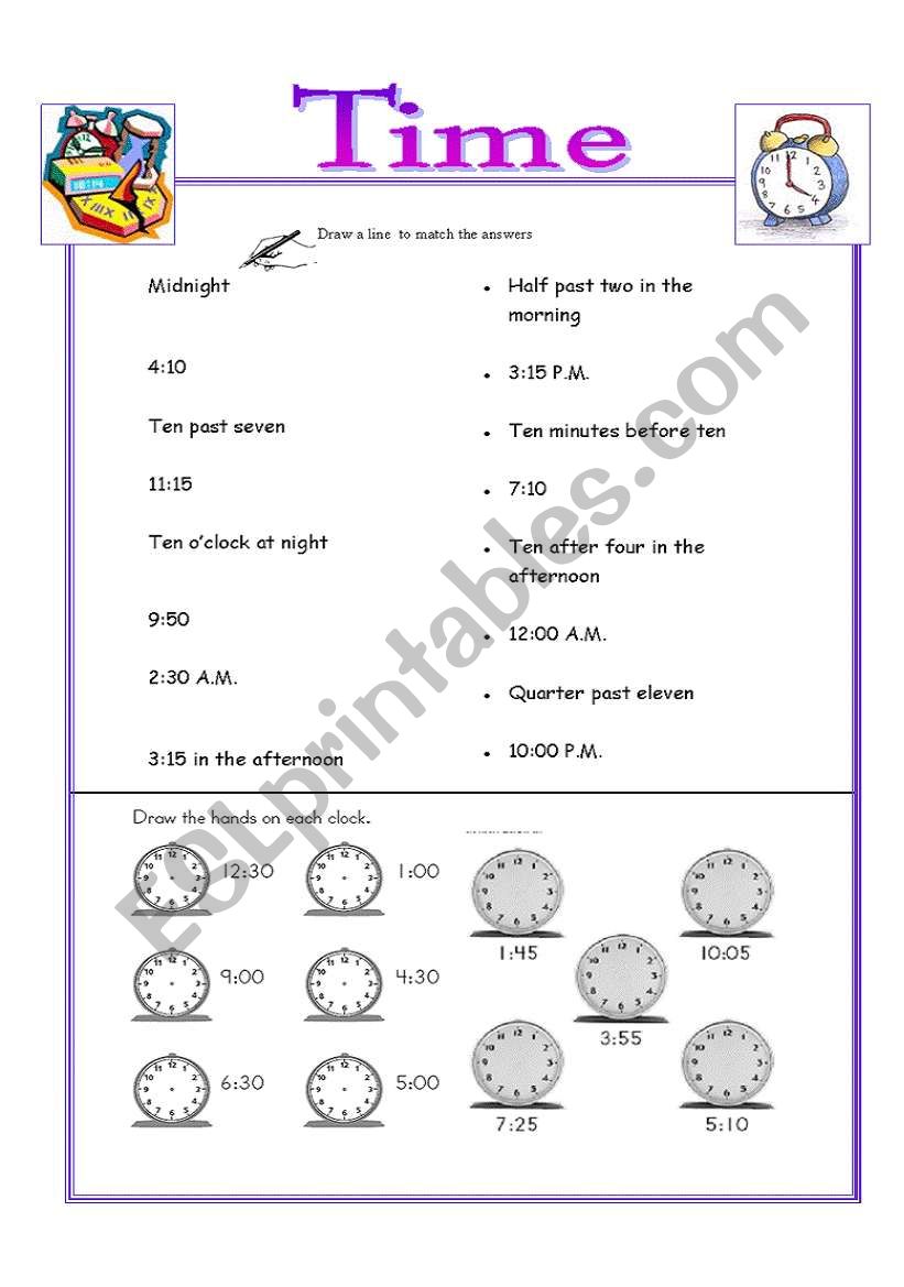 Time worksheet