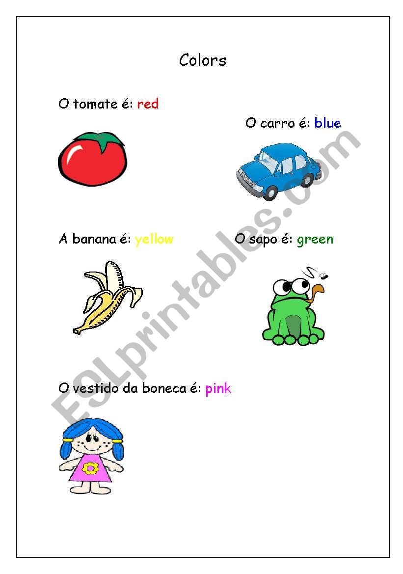 Colours worksheet