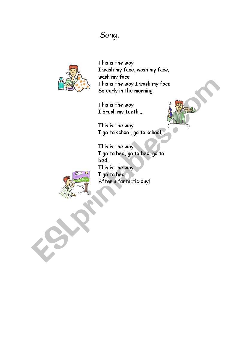 Song this is the way I.. worksheet