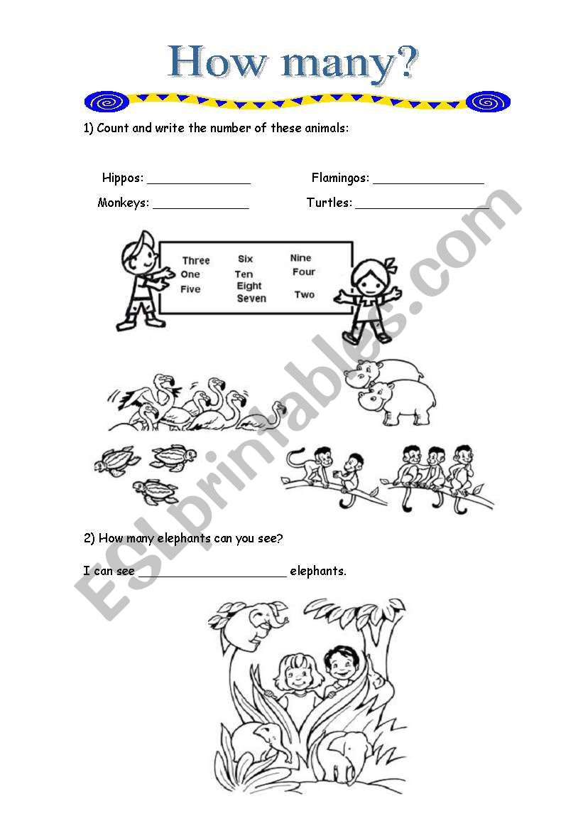 How many? worksheet