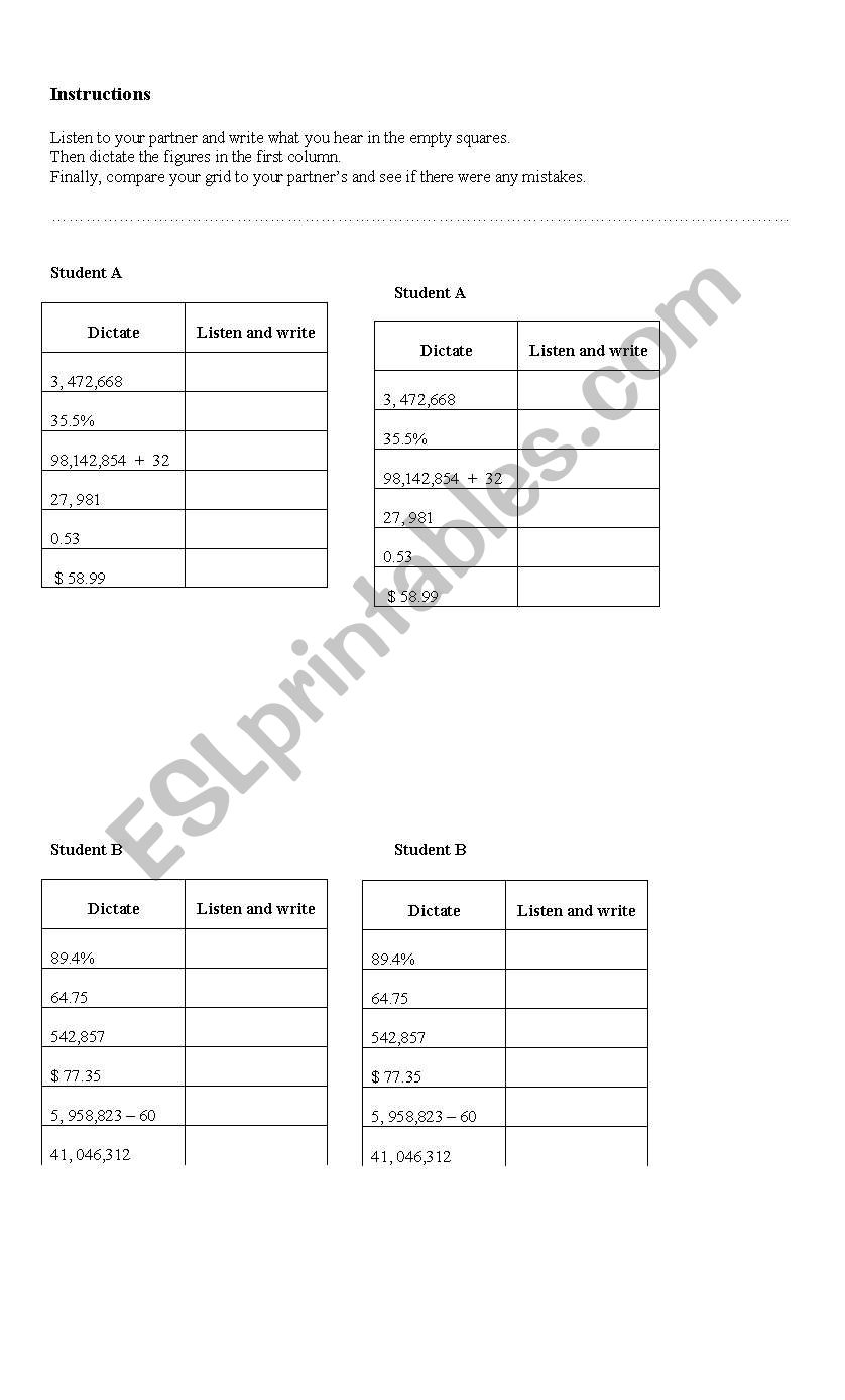 Numbers, decimal and high numbers