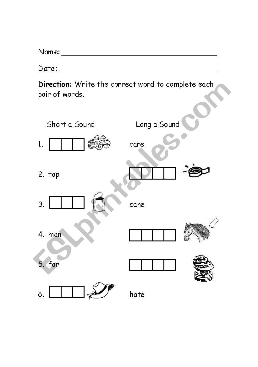 Magic e worksheet