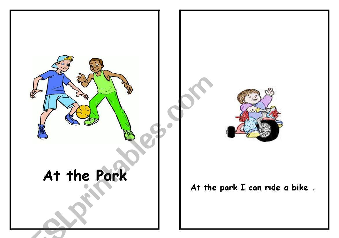 At the park worksheet
