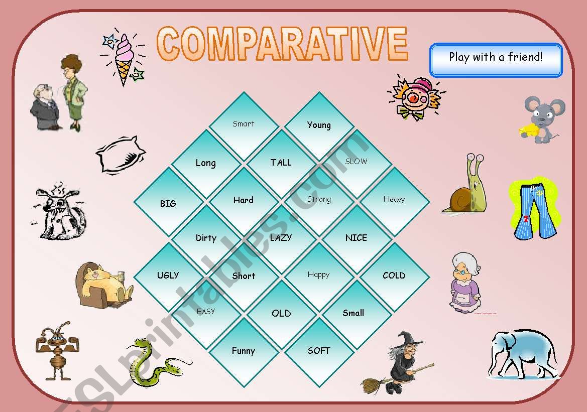 COMPARATIVE BOARDGAME worksheet