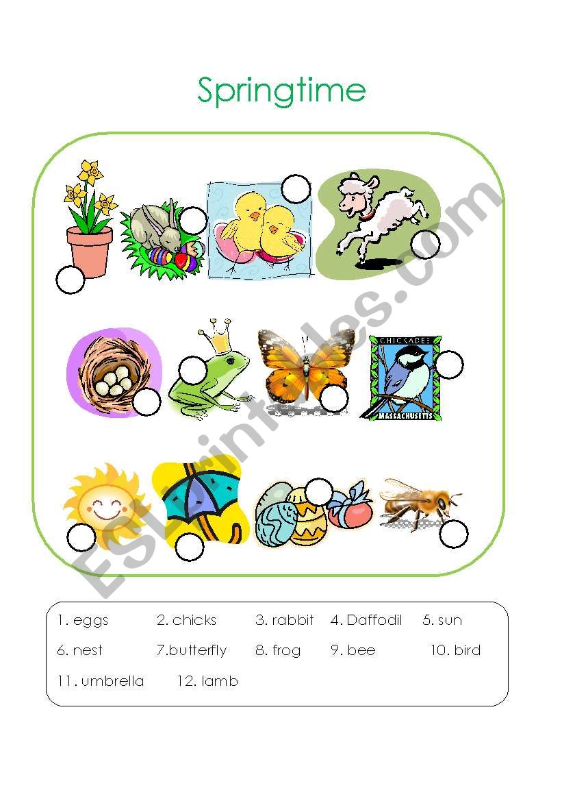 Springtime worksheet