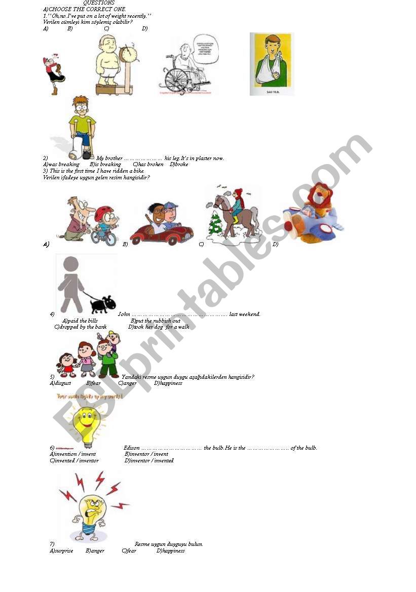 presenr perfect tense worksheet