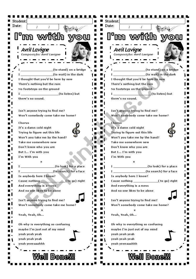 Present continuous: Using a song (3 pages)