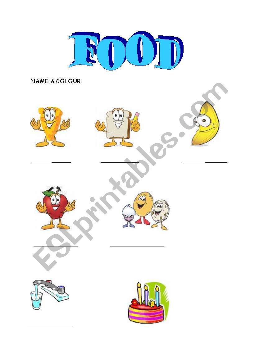 food worksheet worksheet