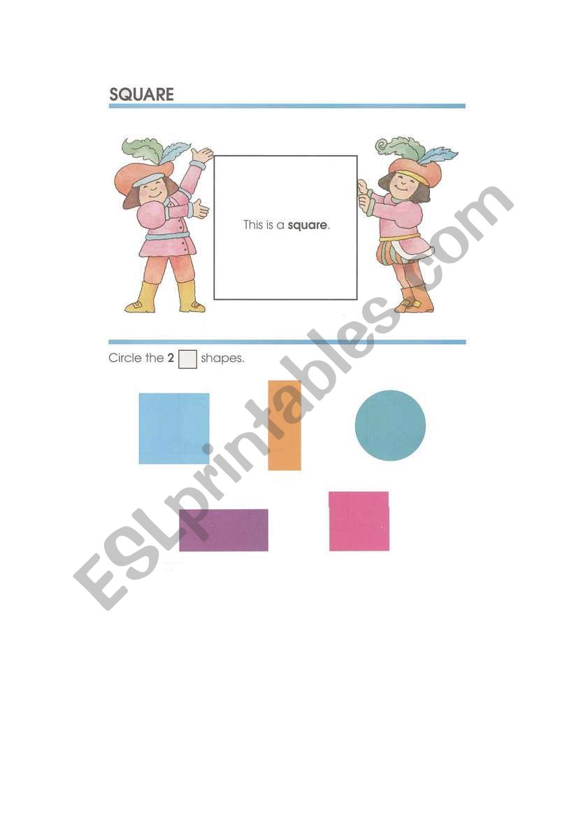 Shapes worksheet