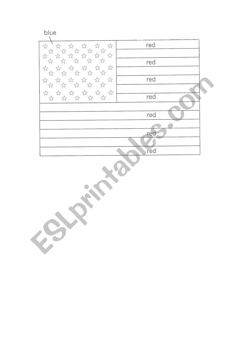 Color flag worksheet