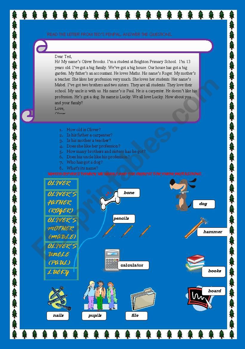 PERSONAL POSSESSIONS; WHOSE worksheet