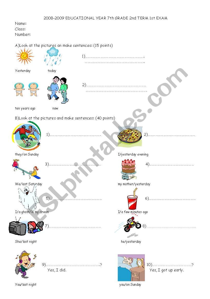 Revision  worksheet