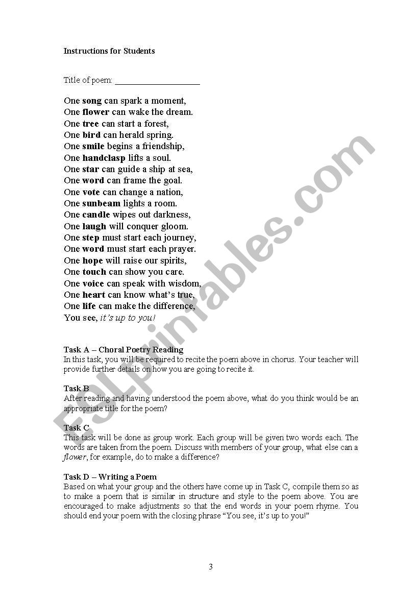 famous speech choir piece