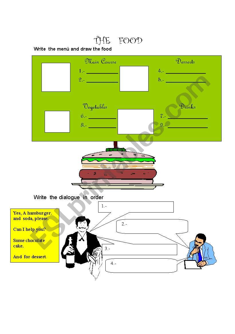 THE FOOD worksheet