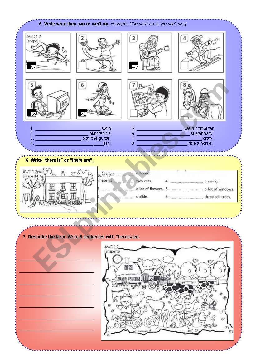 Test on Subject Pronouns, Possessive Adjective, Verb 