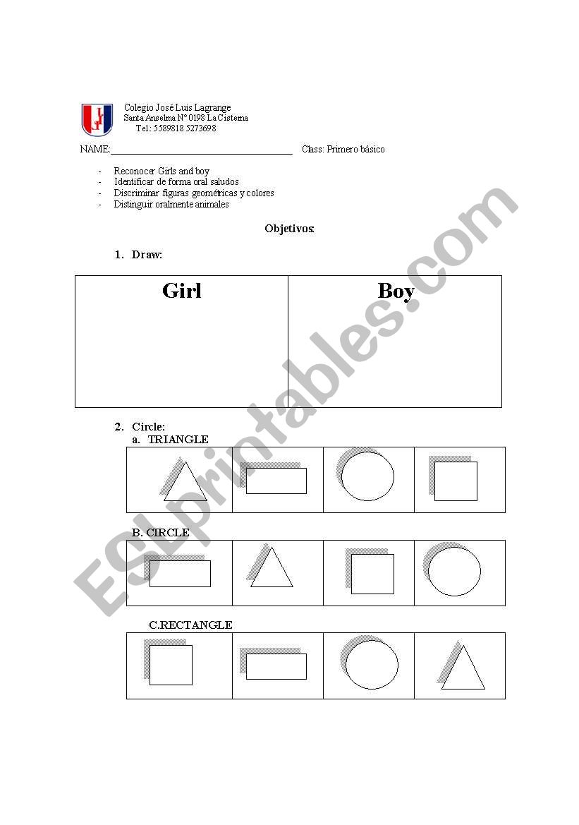 Quiz for little children worksheet