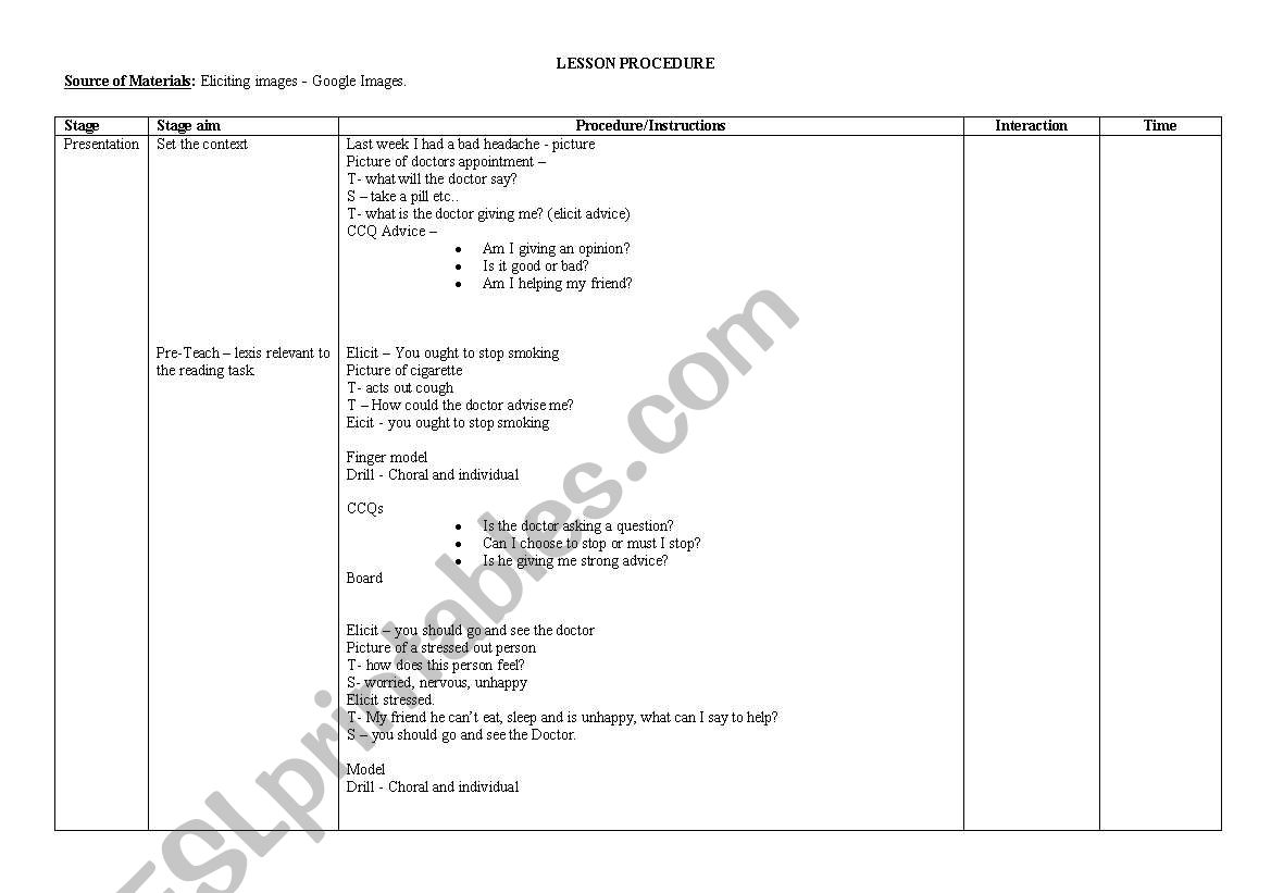 Was and were - lesson plan worksheet