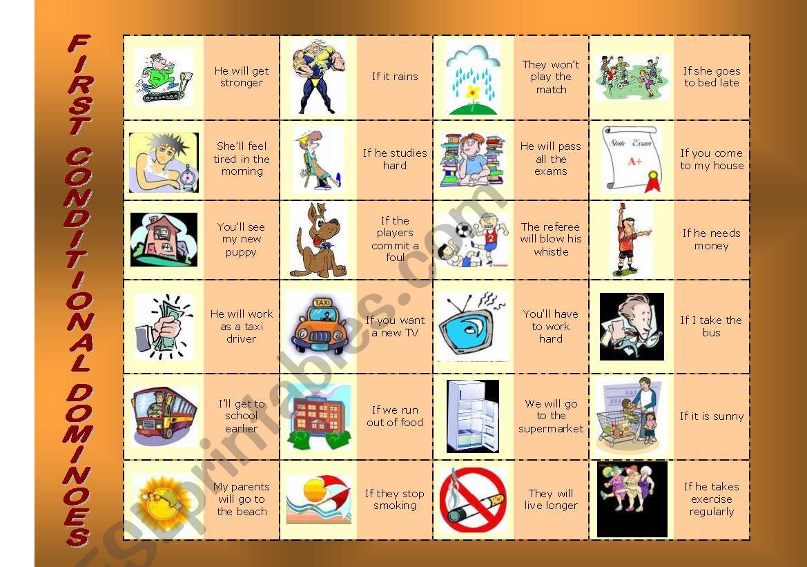 First Conditional Dominoes worksheet